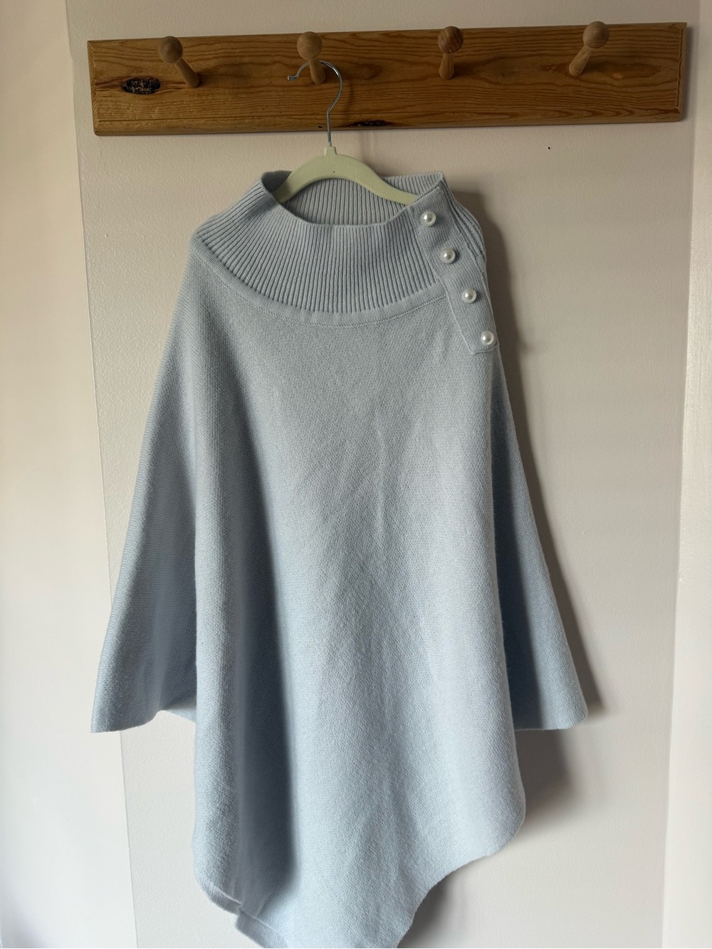 Light Grey Ann Taylor Knit Poncho Sweater